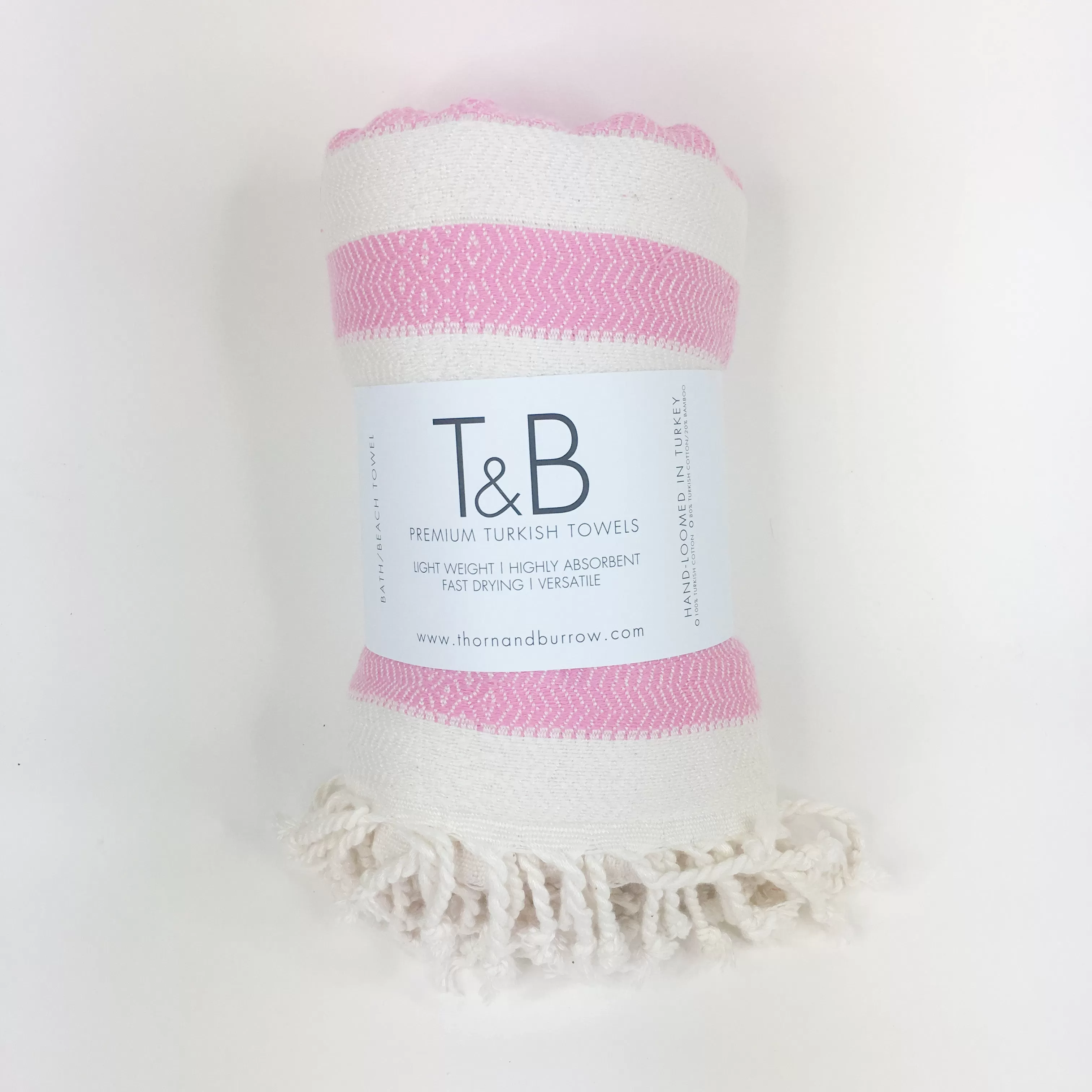 Power Pink Bamboo & Cotton Turkish Towel