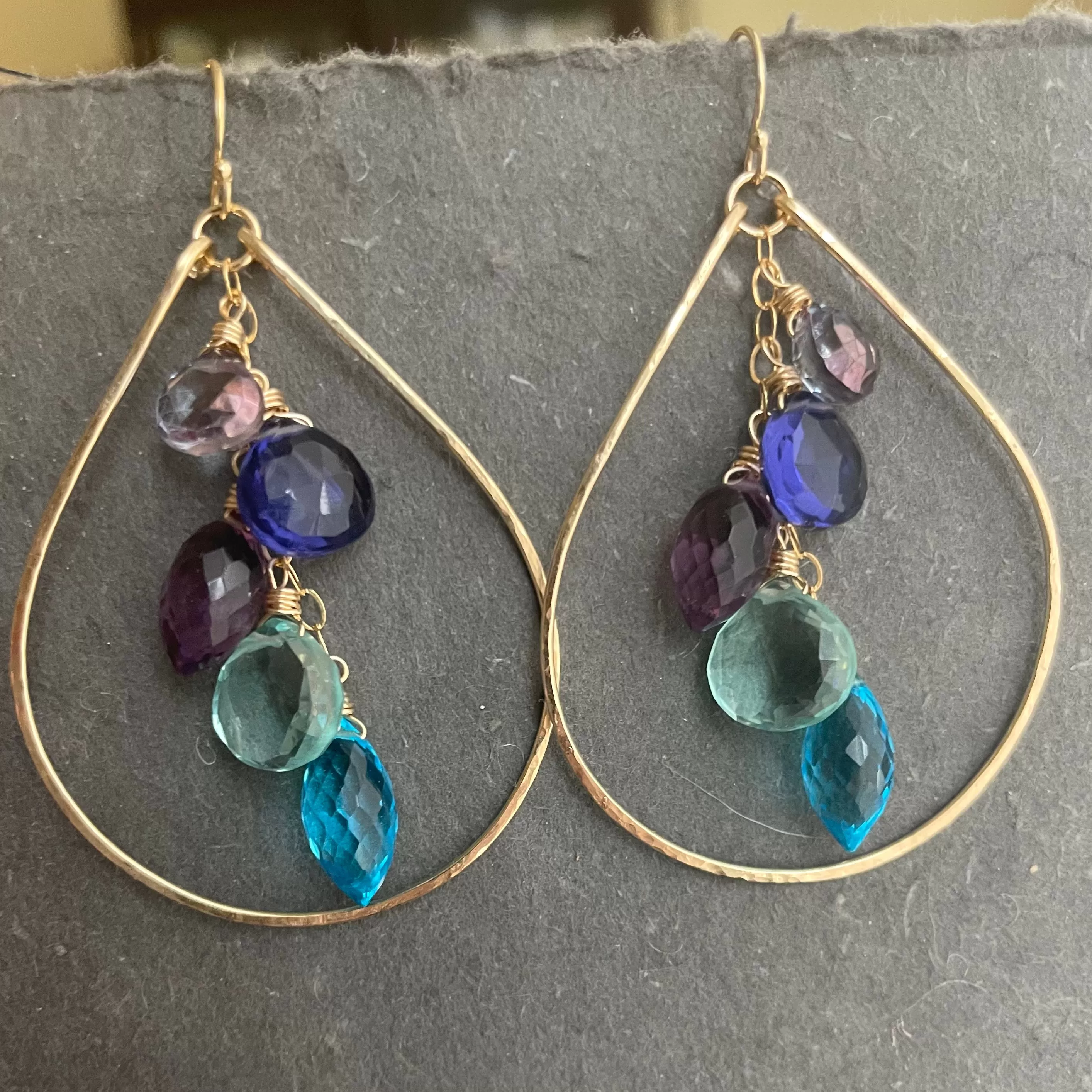 Rainy Day Cascade Hoop Earrings