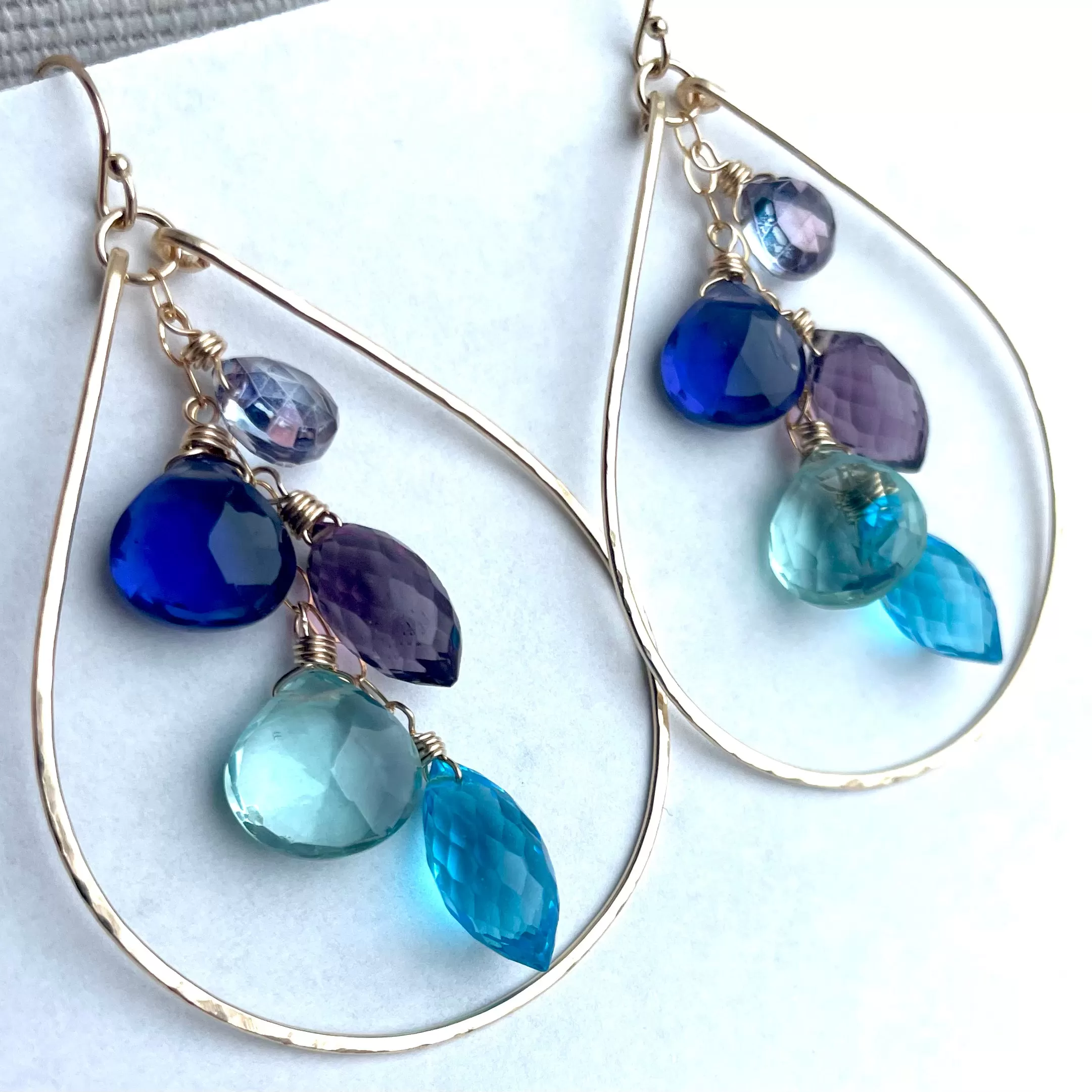 Rainy Day Cascade Hoop Earrings