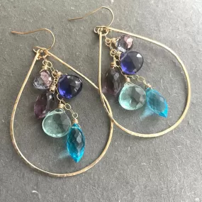 Rainy Day Cascade Hoop Earrings