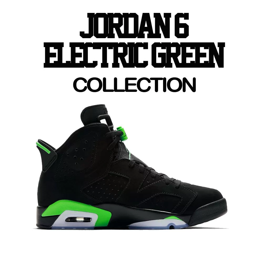 Retro 6 Electric Green Shirt - On Lock - Black