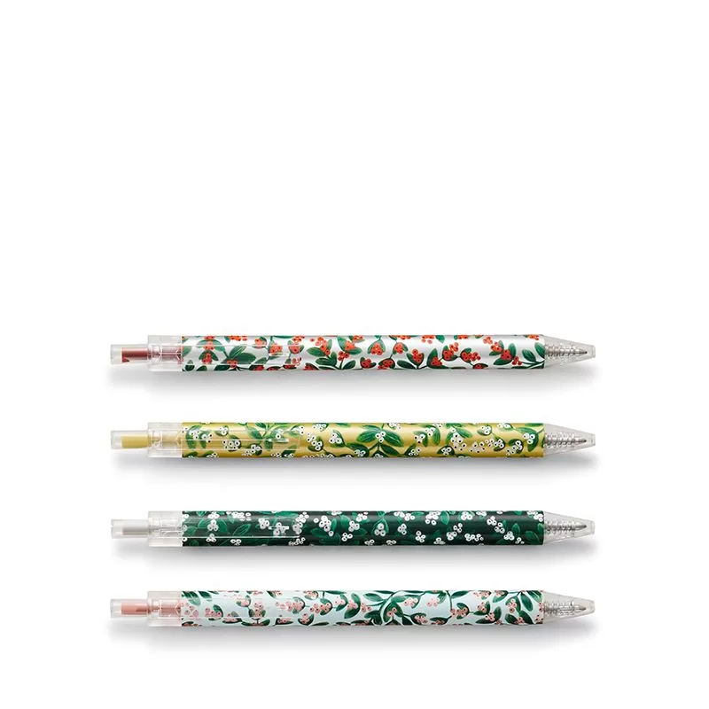 RIFLE PAPER CO | Mistletoe Metallic Gel Pen Set