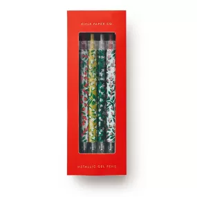 RIFLE PAPER CO | Mistletoe Metallic Gel Pen Set