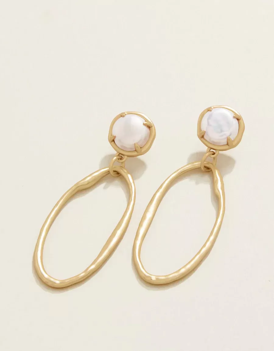 River Club Earrings Pearl