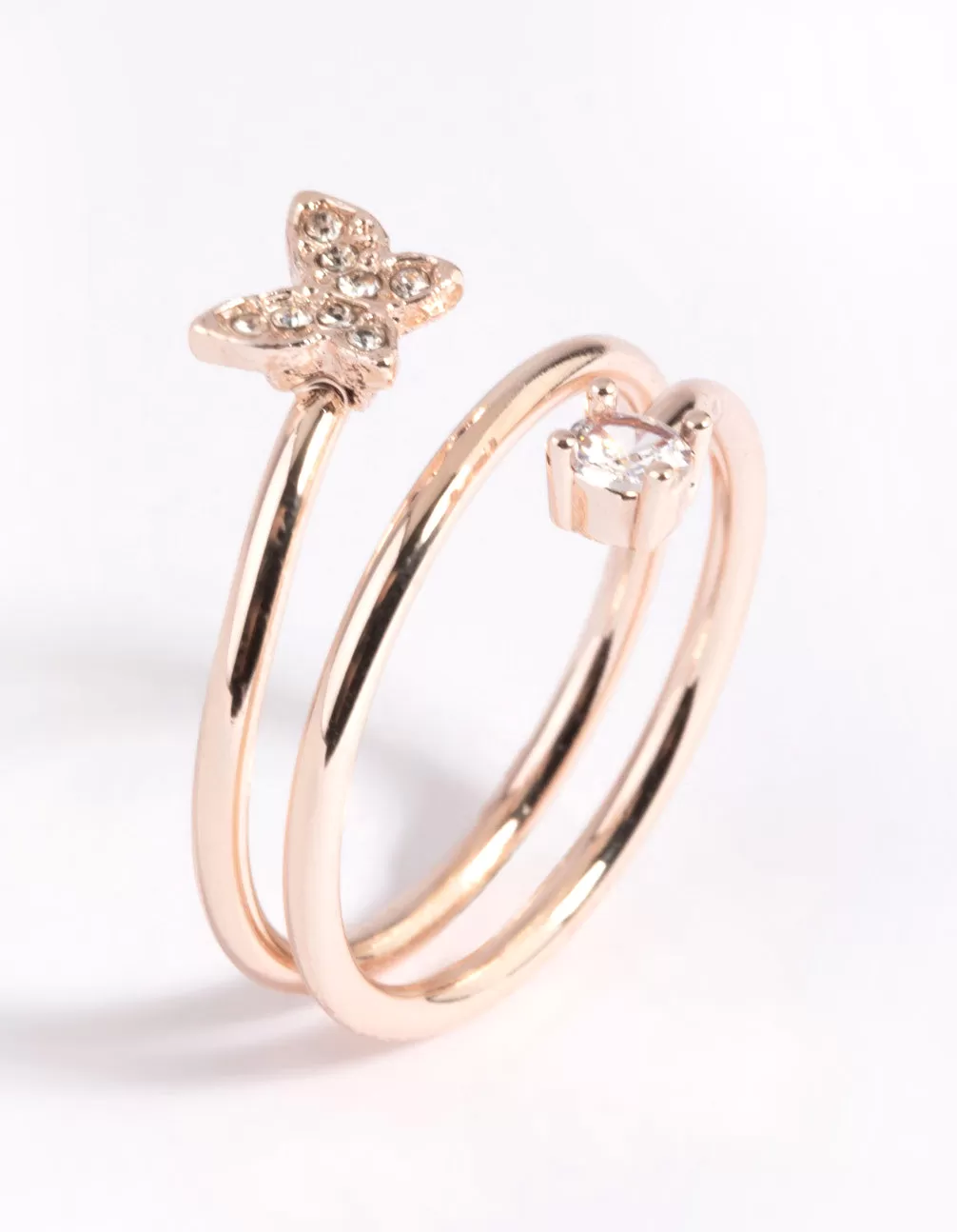 Rose Gold Butterfly Wrap Ring