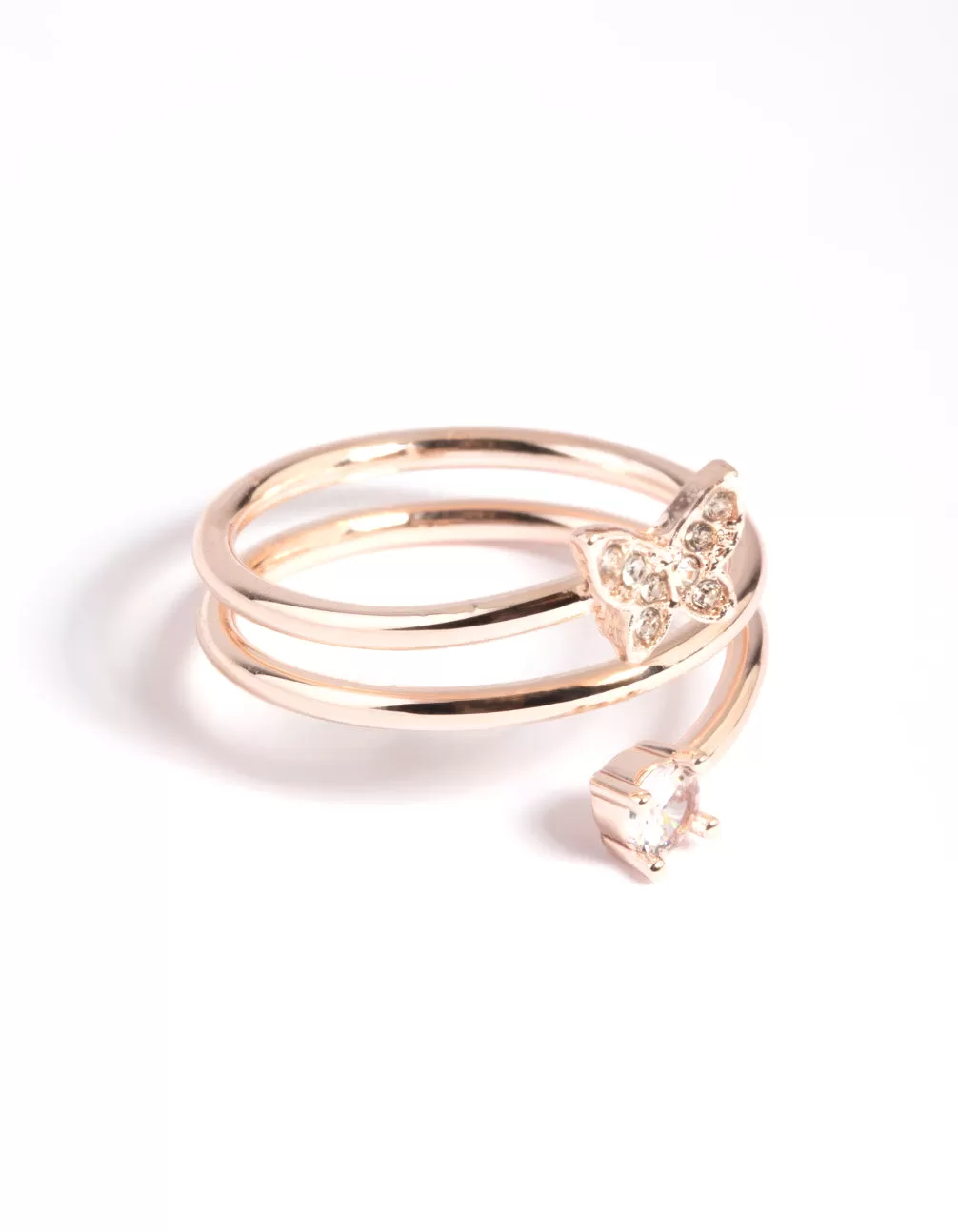 Rose Gold Butterfly Wrap Ring