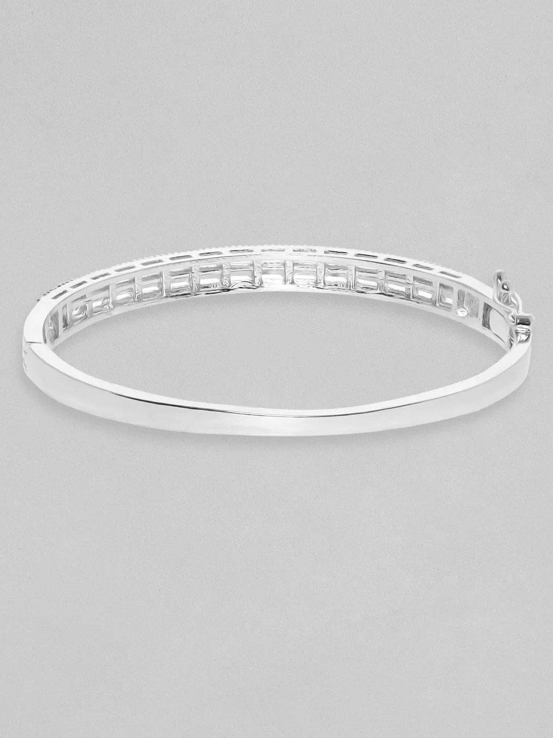 Rubans Rhodium plated Zirconia Studded Classy Bracelet