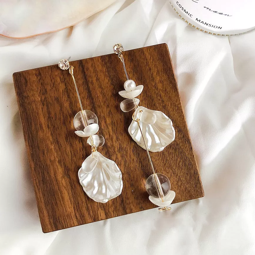 Sea Shore Breeze Asymmetric Earrings