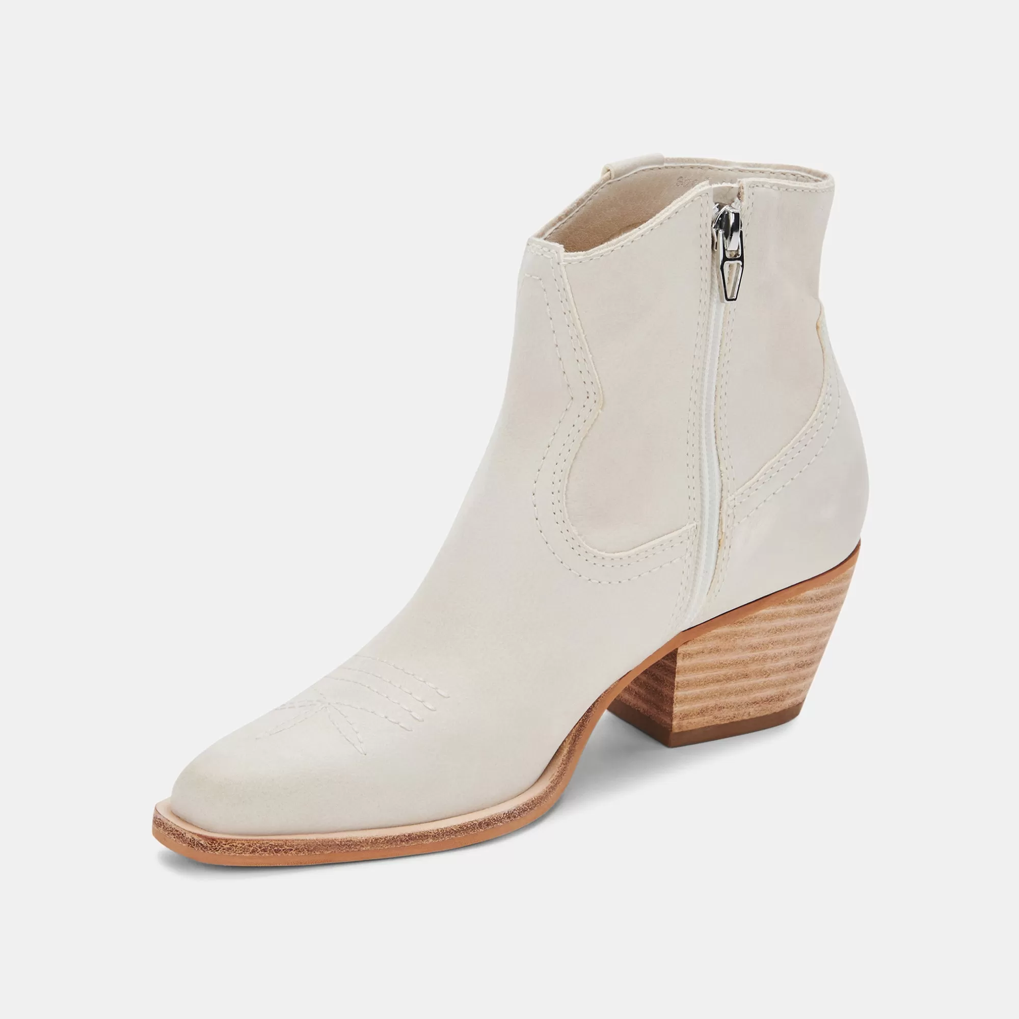 SILMA BOOTIES IVORY NUBUCK