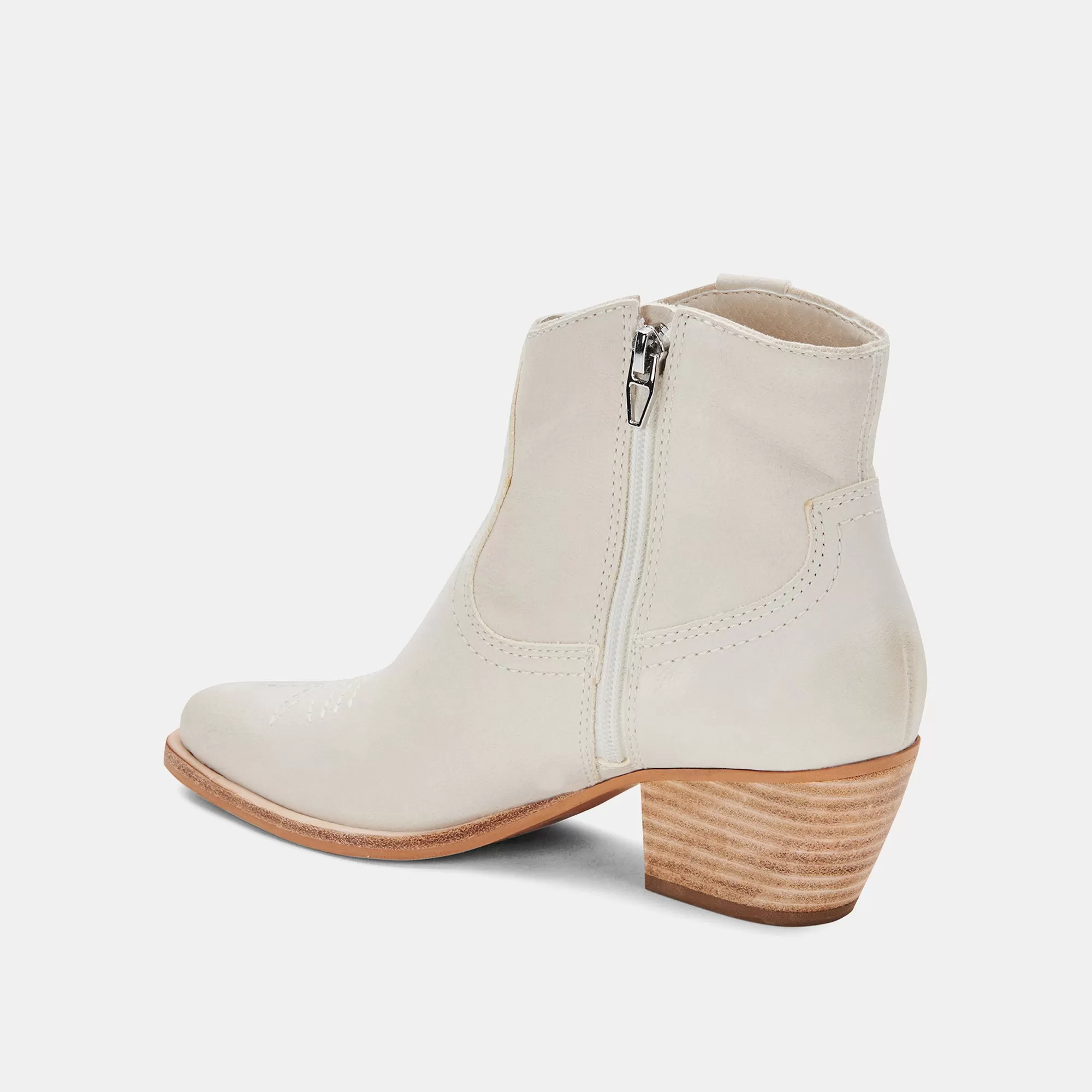 SILMA BOOTIES IVORY NUBUCK