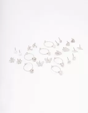 Silver Cloud & Snowflake Earring 12-Pack