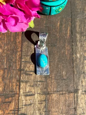 Single Stone Kingman Turquoise Pendant