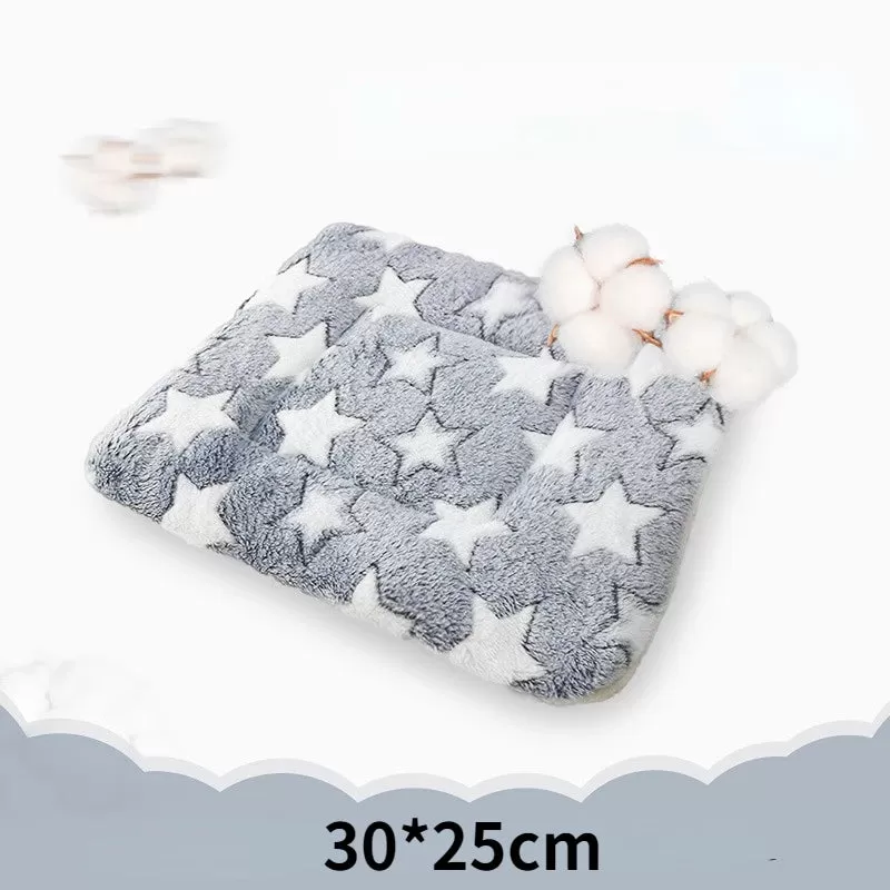 Small pet cotton pad hamster guinea pig thickened warm nests cushion rabbit chinchilla lamb fleece bed pet supplies