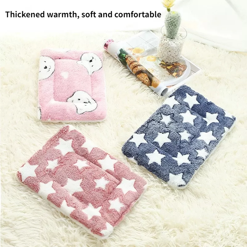 Small pet cotton pad hamster guinea pig thickened warm nests cushion rabbit chinchilla lamb fleece bed pet supplies