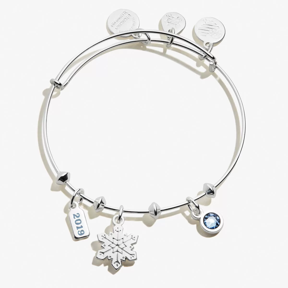 Snowflake Trio Charm Bangle, 2019