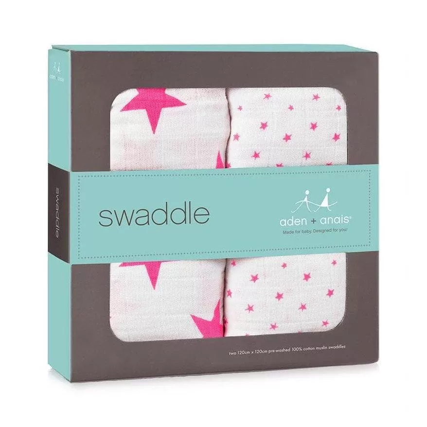 Swaddles - Fluro Pink 2 Pack