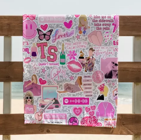 Taylor Swift Inspired Beach Towels - Pink Lover