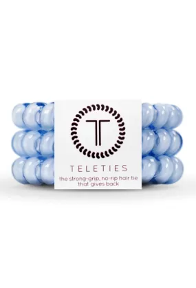 TELETIES Large Hair Ties - Washed Denim