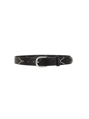 Telly Belt in Black/Silver