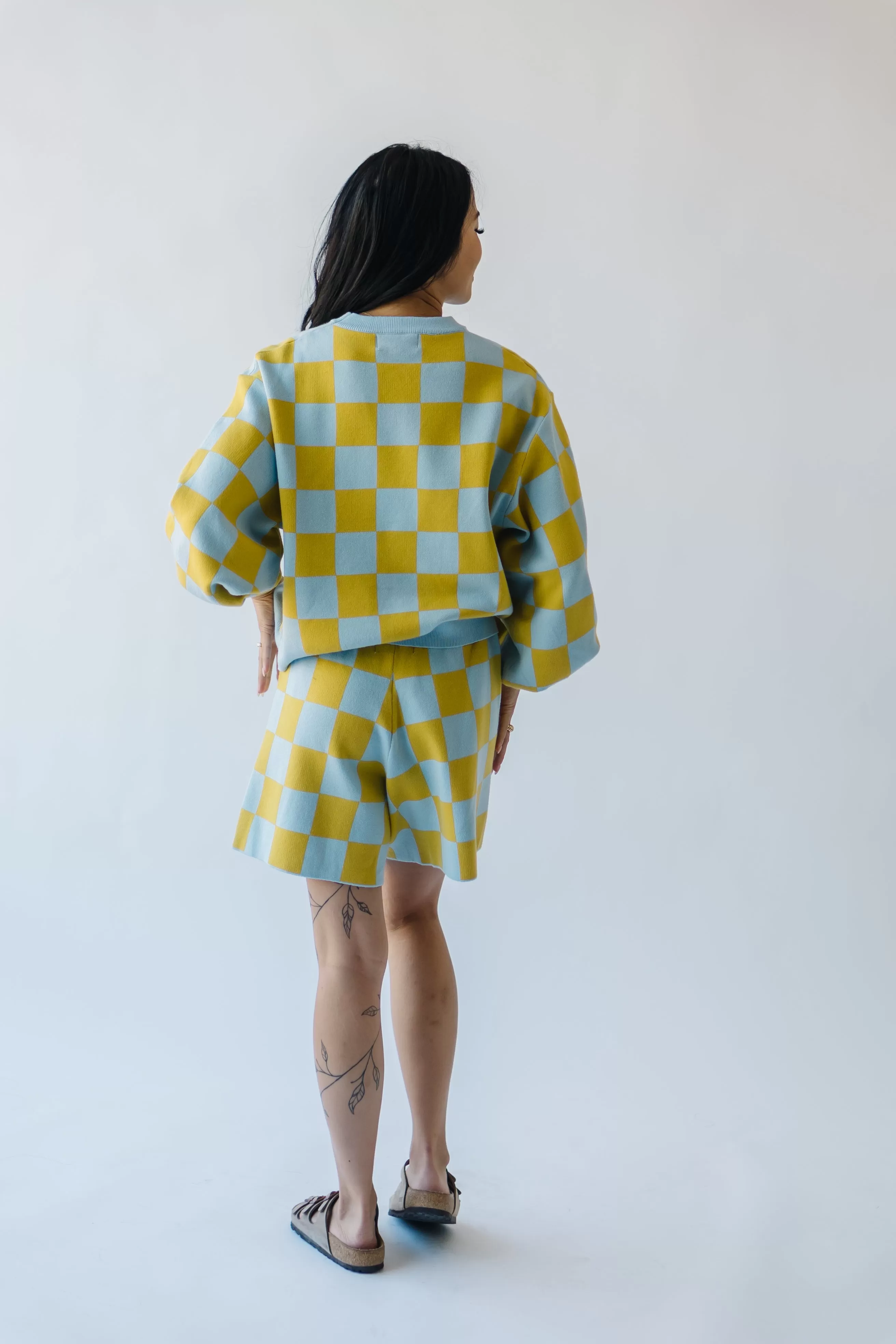 The Roanoke Checkered Shorts in Blue   Yellow