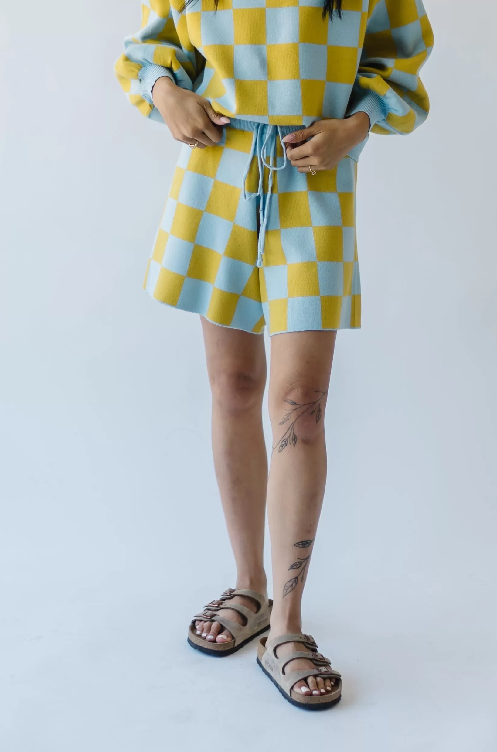 The Roanoke Checkered Shorts in Blue   Yellow