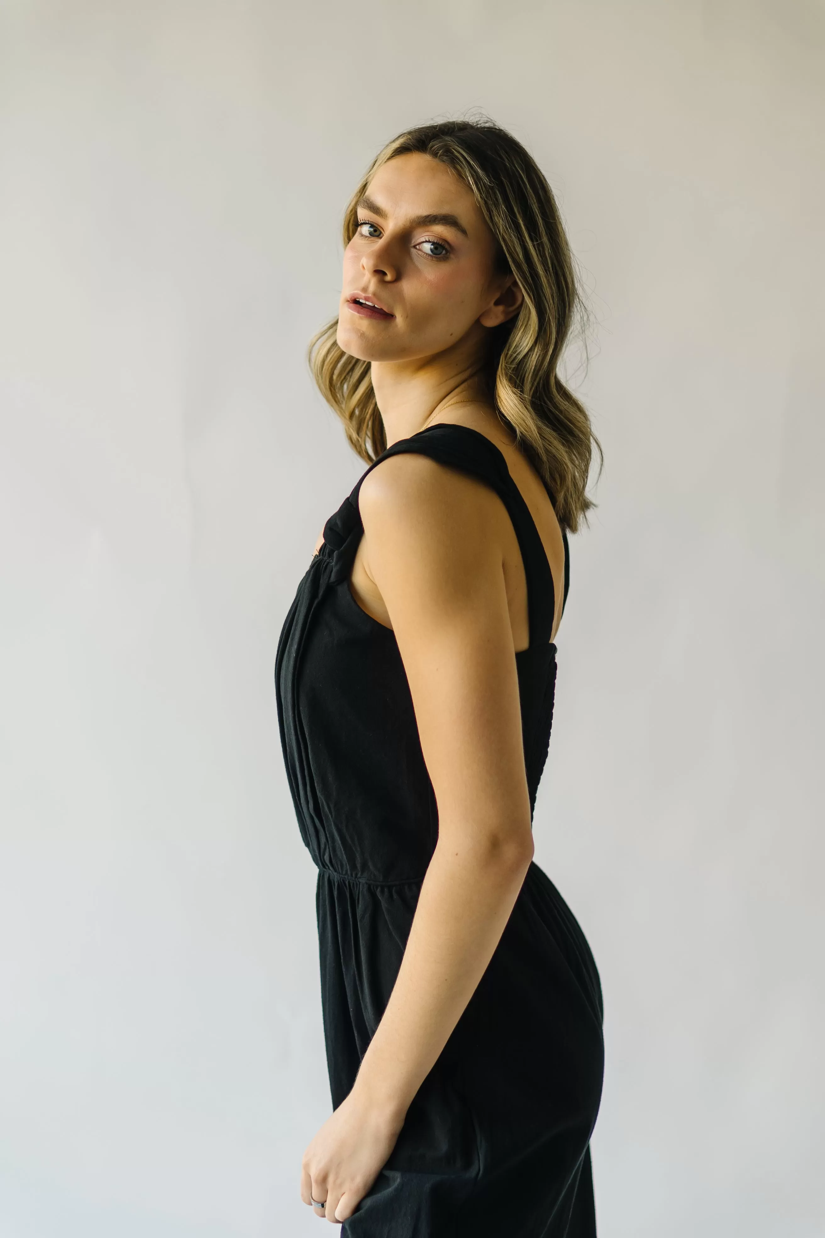 The Tompkins Square Neck Jumpsuit in Black