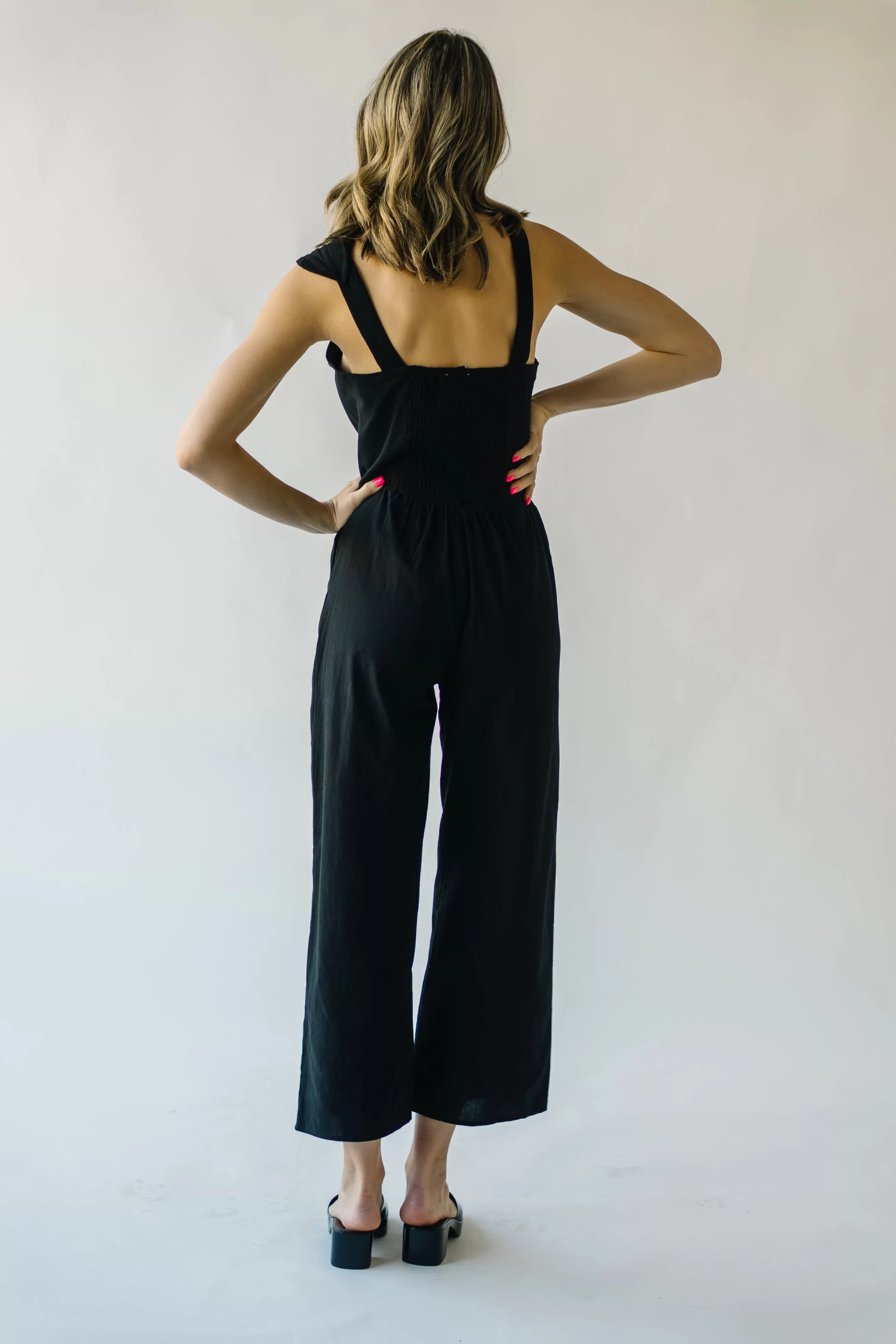 The Tompkins Square Neck Jumpsuit in Black