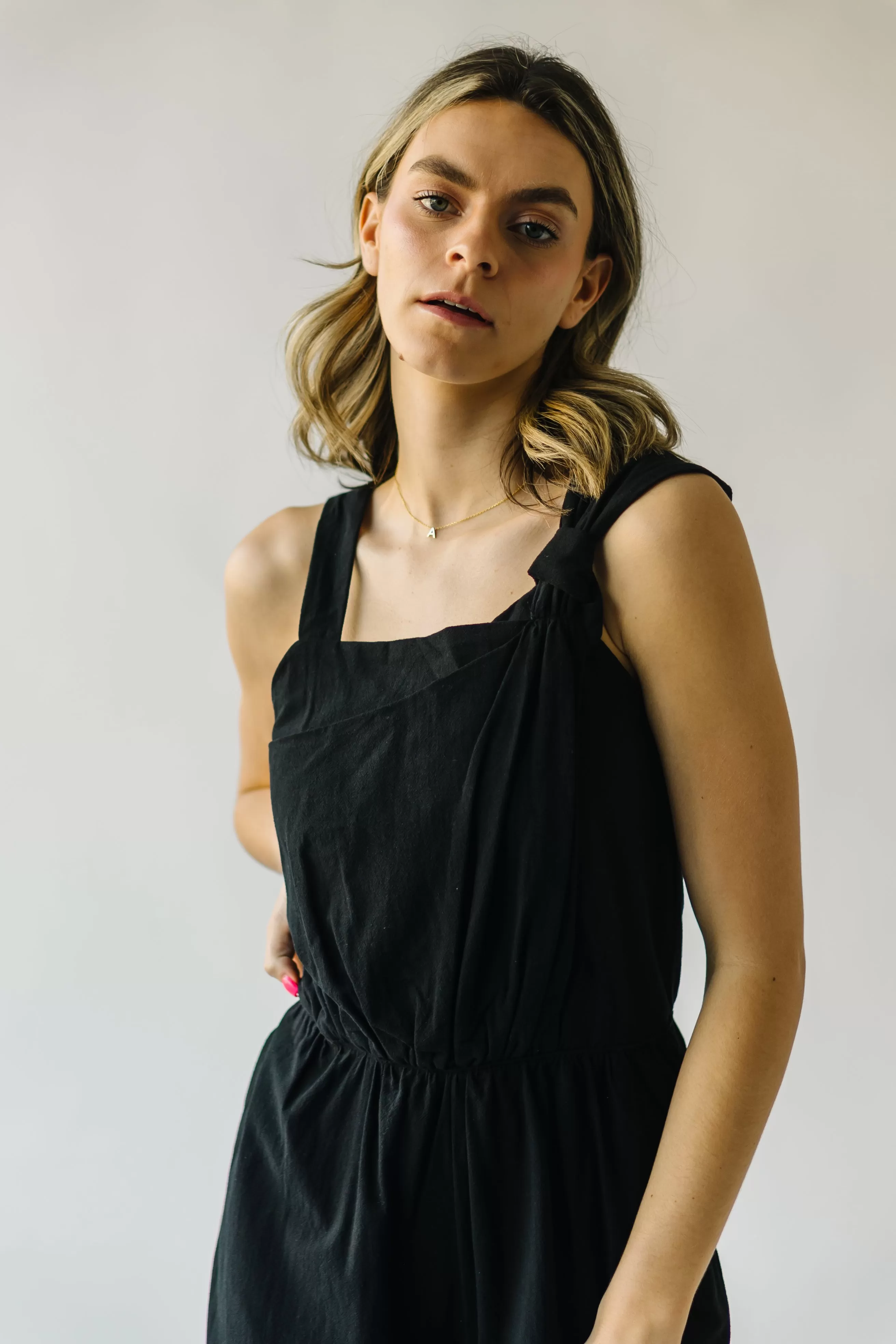 The Tompkins Square Neck Jumpsuit in Black