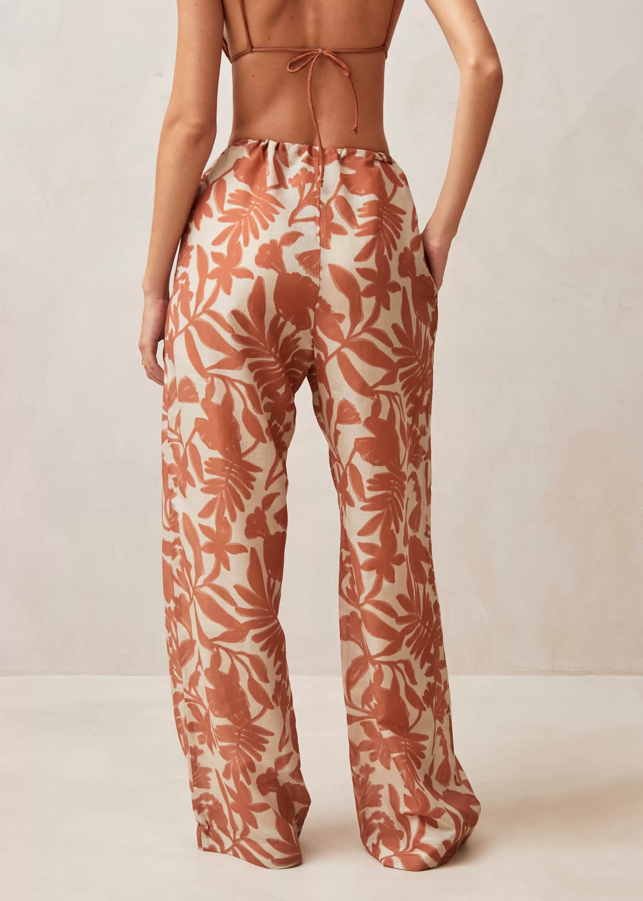 Tiki Floral Orange Pants