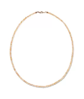 Tiny Beaded 14k Gold Necklace in Opal