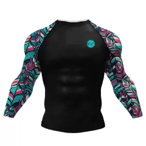 Tribal 'Hibiscus' Elite Long Sleeve Compression Rashguard