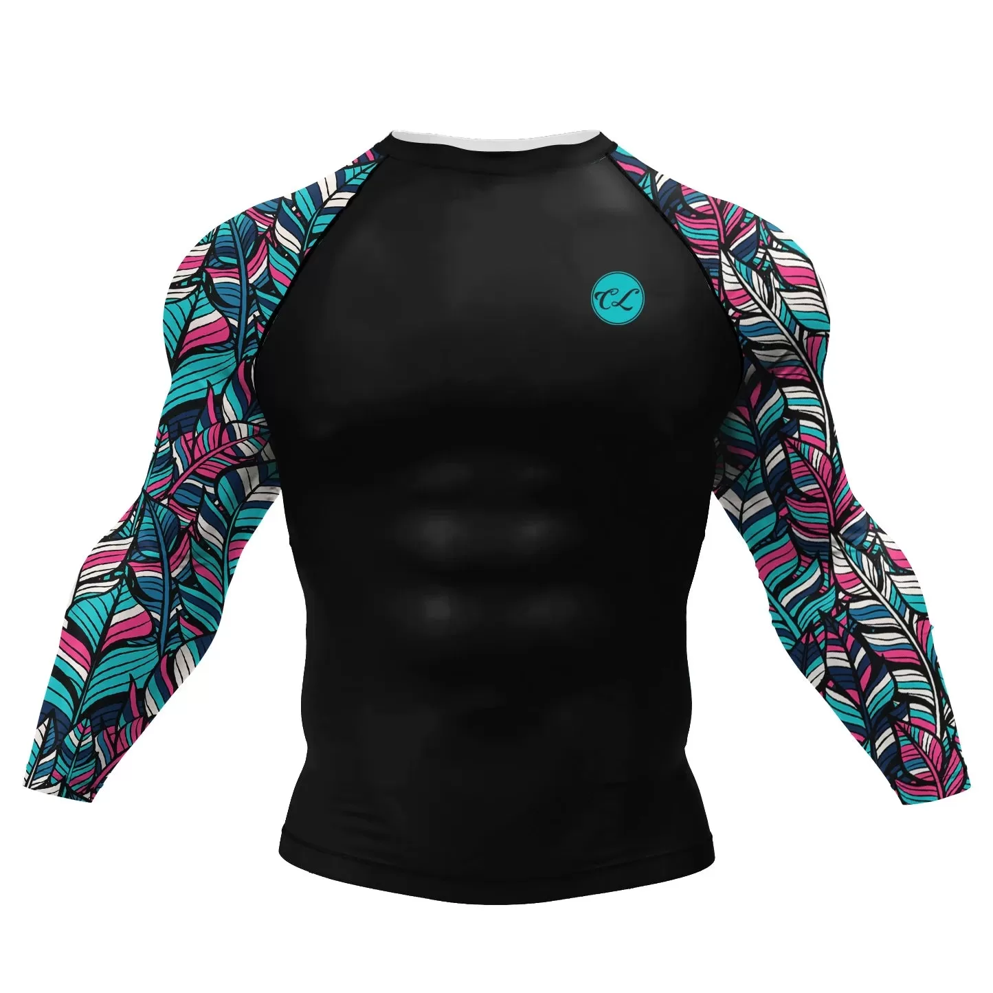 Tribal 'Hibiscus' Elite Long Sleeve Compression Rashguard