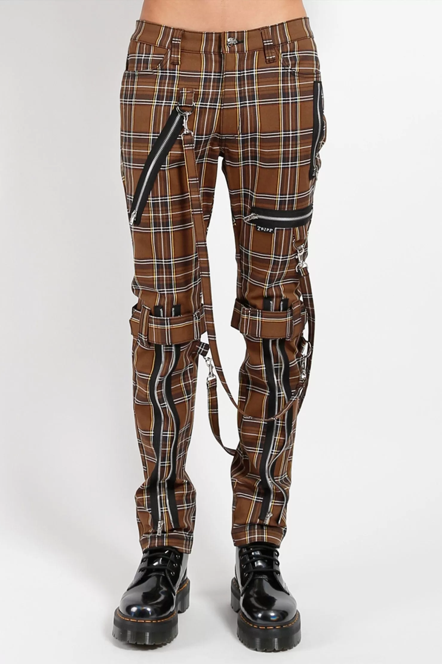 TRIPP NYC Tartan Plaid Bondage Pants