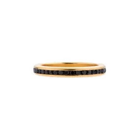 Tura Sugden 18k Yellow Gold Black Diamond Eternity Band