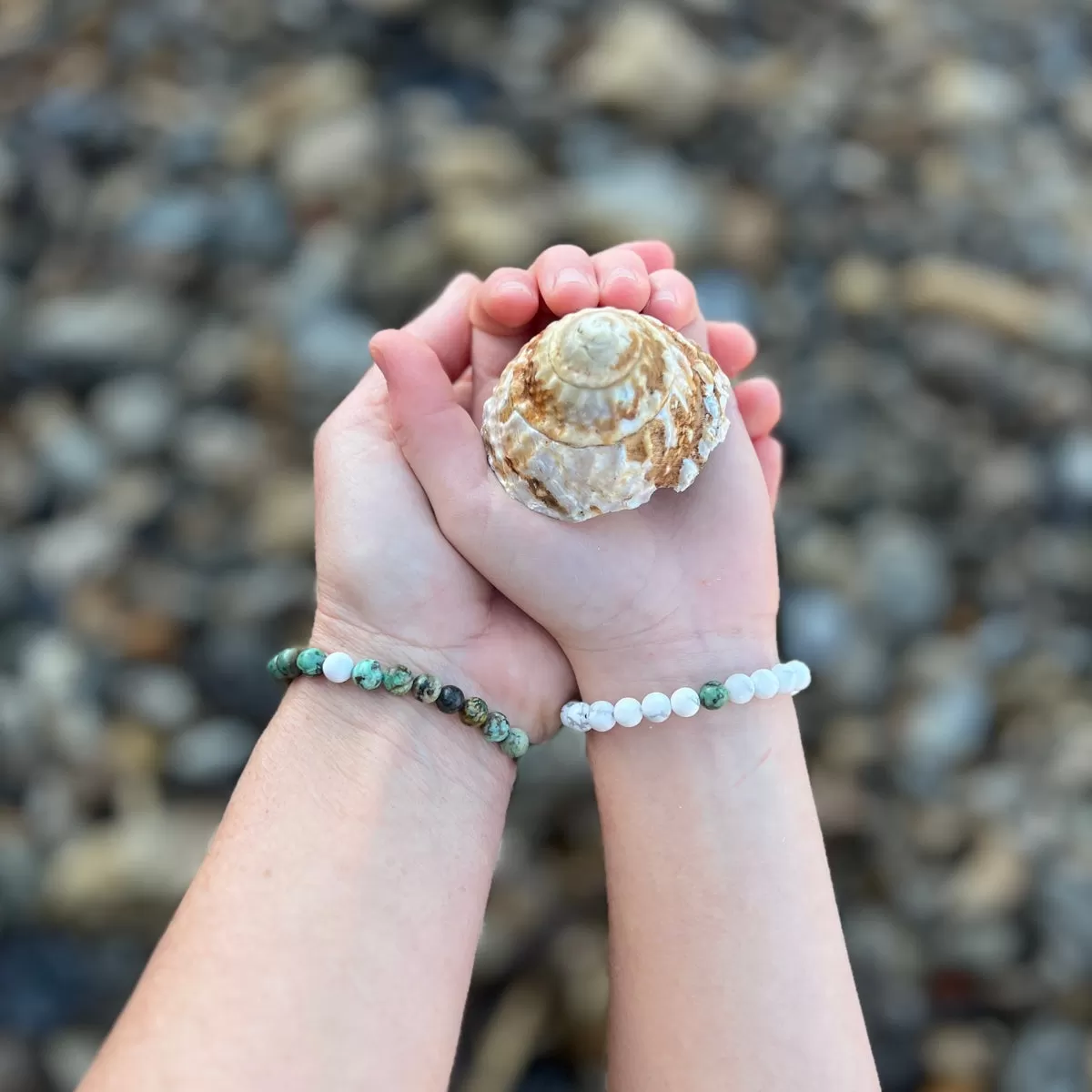 TWOgether Bracelet Pair: Turquoise and Howlite