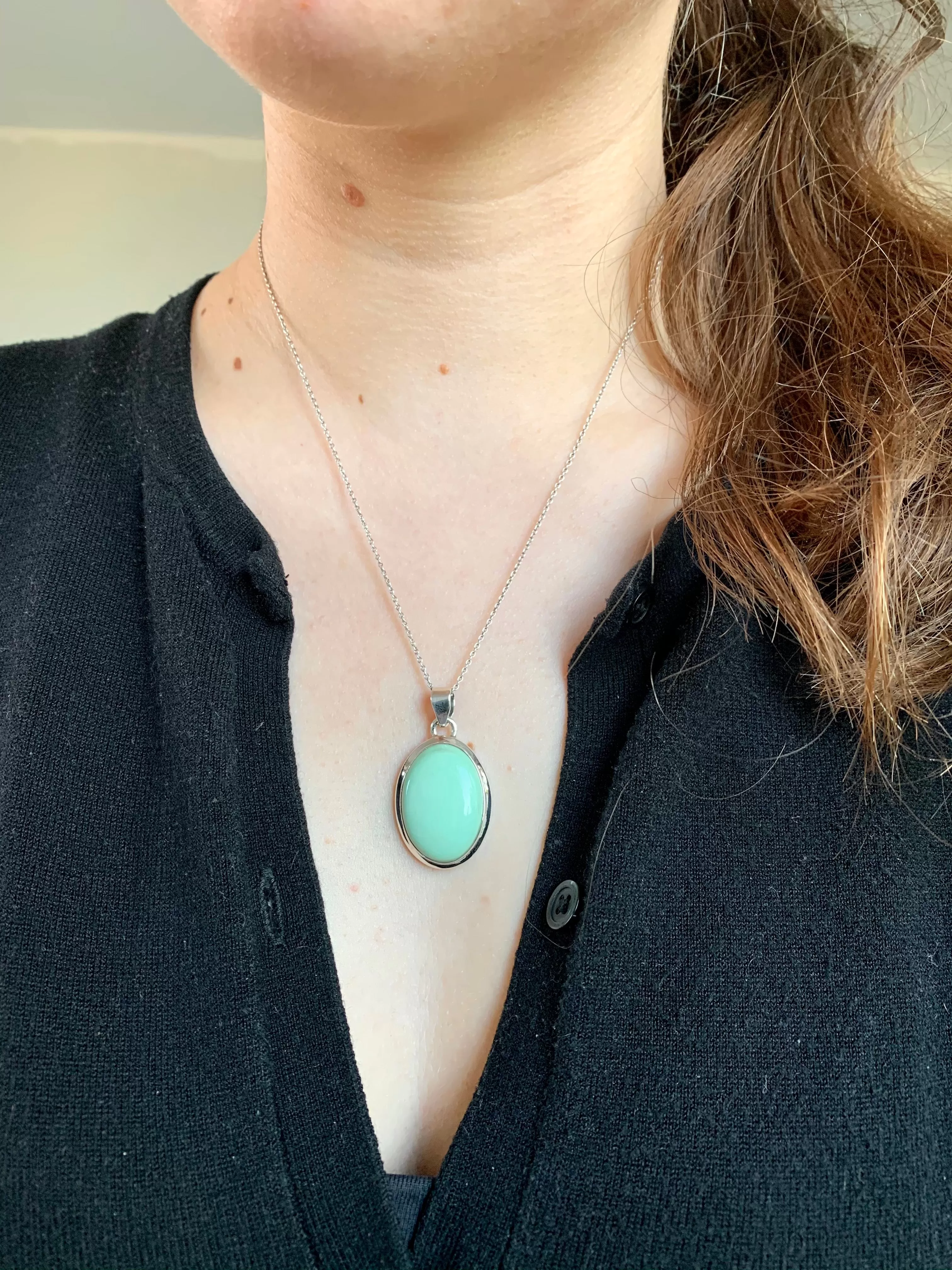 Variscite Ari Pendant - Medium Oval B