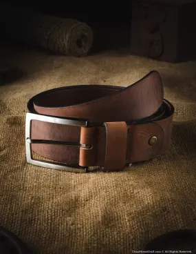 Vegetable Tanned Leather Belt | Classic Brown