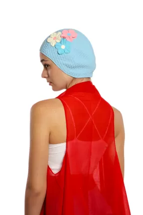 Vintage 3 Flowers Swim Cap