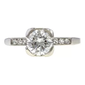 Vintage Engagement Ring, RBC 1.30ct.