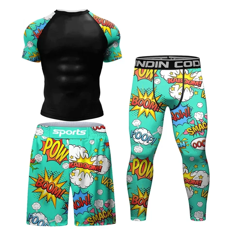 Warrior 'Comic Print' Compression Set