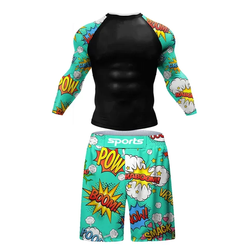 Warrior 'Comic Print' Compression Set