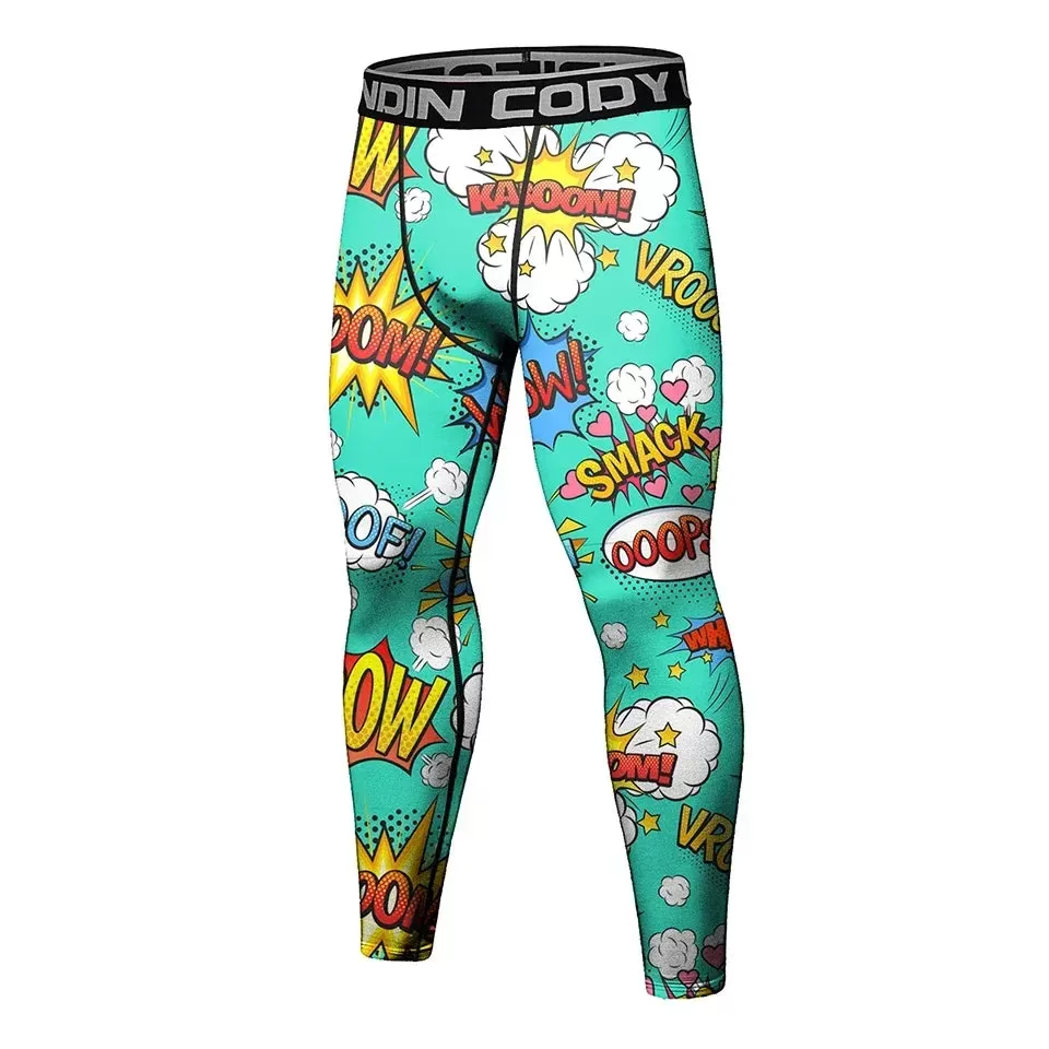 Warrior 'Comic Print' Compression Set