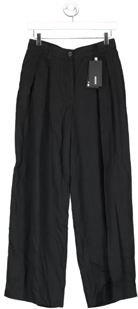 Weekday Black Hazel Trousers UK 8