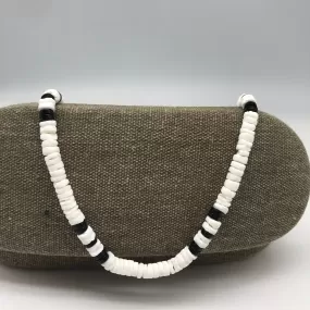 White Bohemian Puka Shell Tribal Necklace