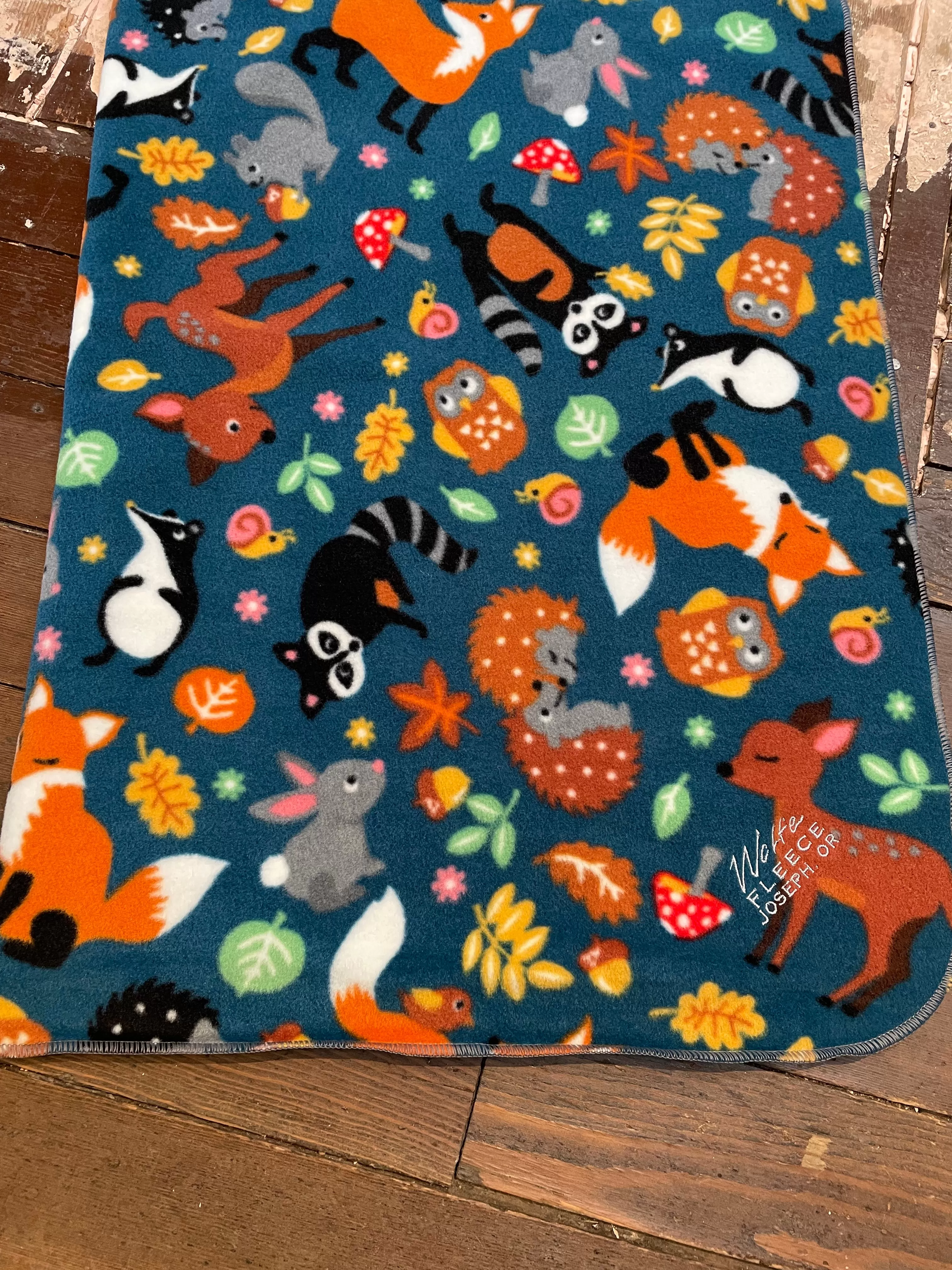 Wolfe Fleece Receiving Blanket