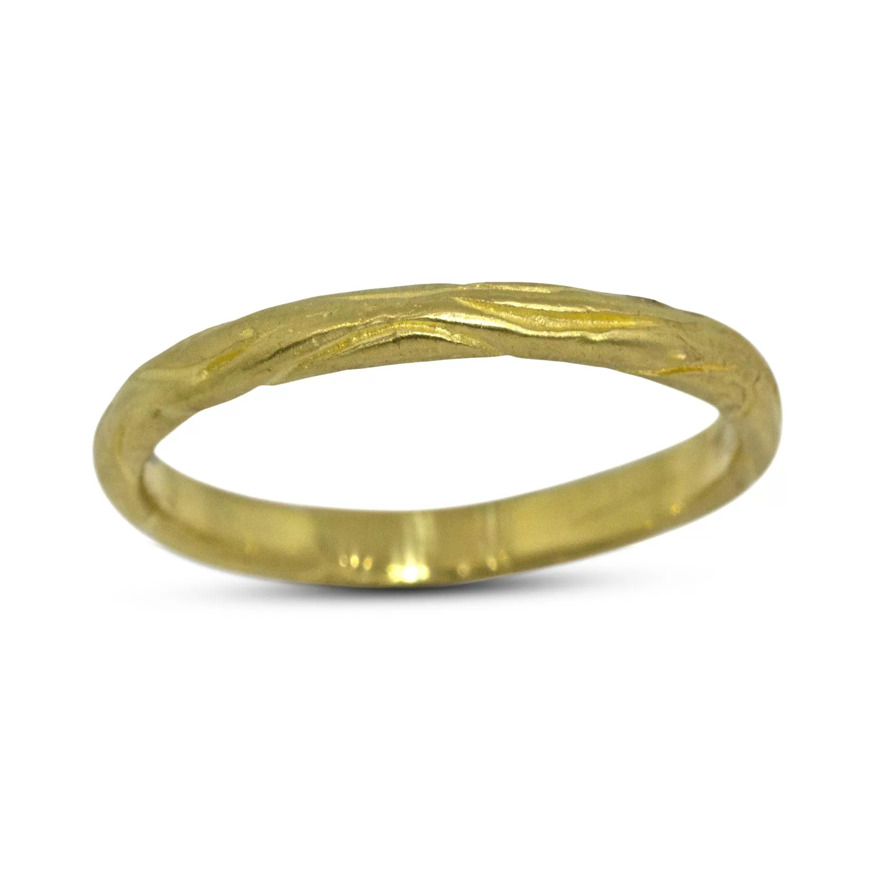 Woodgrain Ring in 18k gold