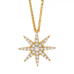 Yellow Gold Diamond Star Pendant